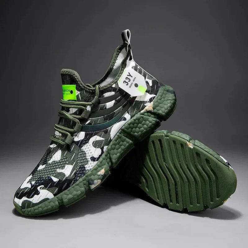 Men's Mesh Camouflage Sneakers – Lightweight & Durable
