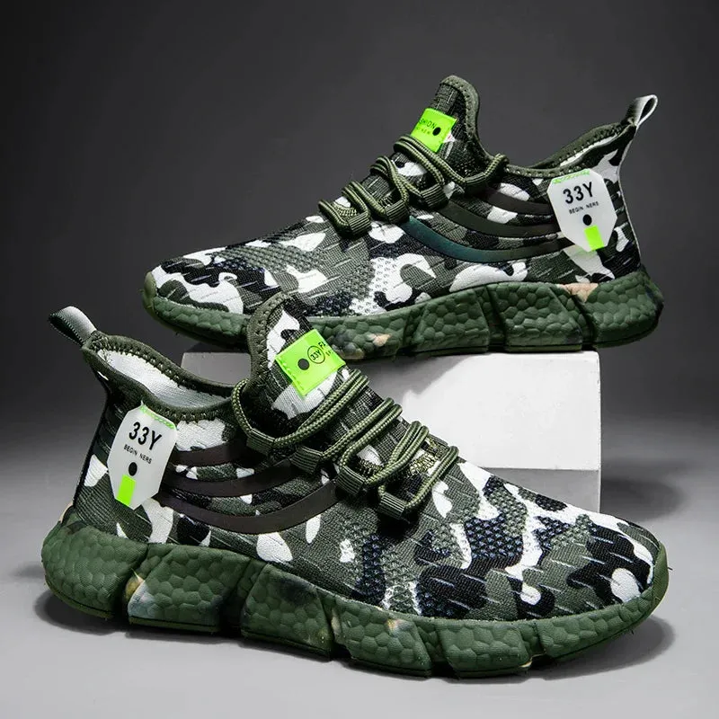 Men's Mesh Camouflage Sneakers – Lightweight & Durable