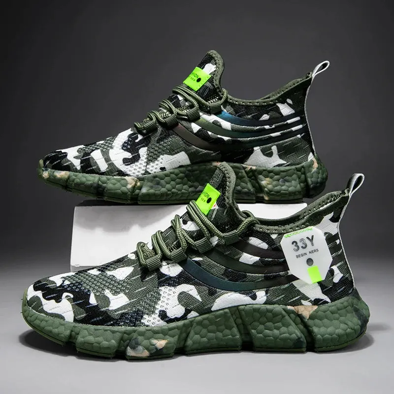 Men's Mesh Camouflage Sneakers – Lightweight & Durable