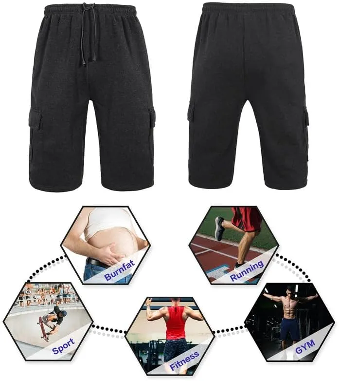 Mens Running Workout Shorts Lightweight Fleece Casual Athletic Gym Tennis Training Basketball Cargo Shorts