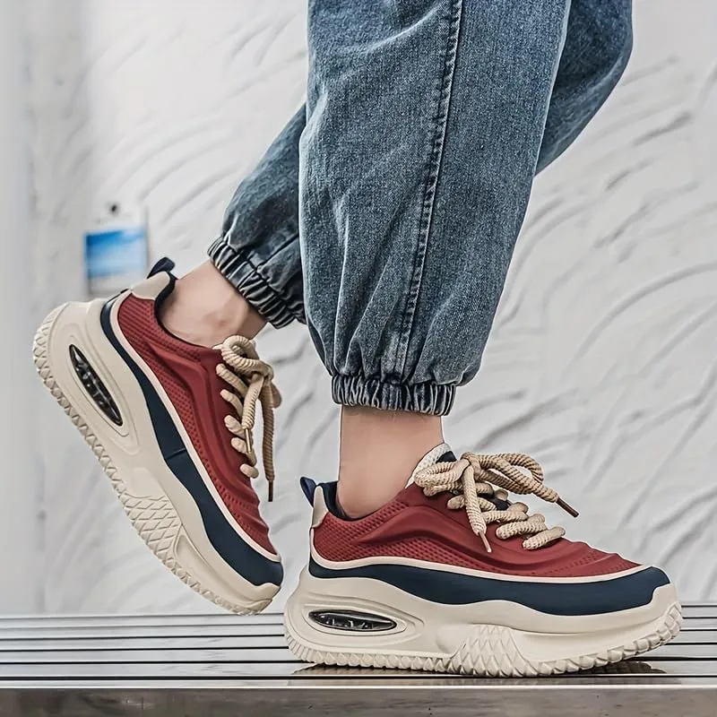 Men's Shock-Absorbing Sneakers - Breathable & Lightweight