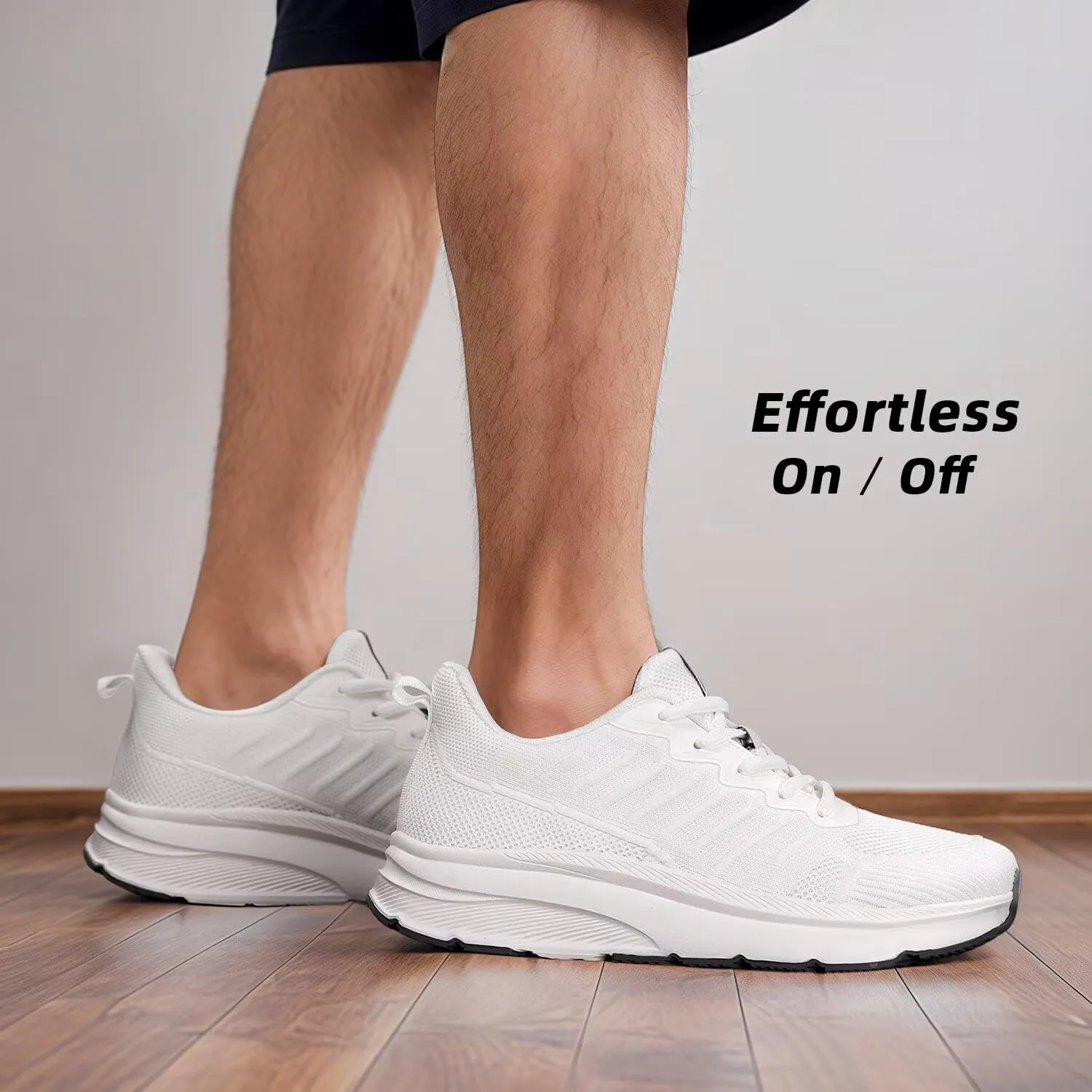 Mens Wide Walking Shoes Soft Sole Non Slip Running Comfortable Tennis Breathable Athletic Gym Workout Sport Sneakers