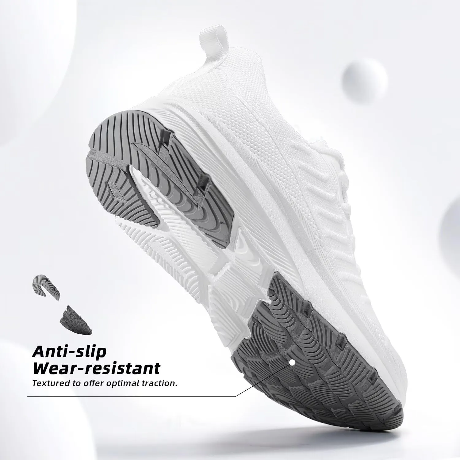Mens Wide Walking Shoes Soft Sole Non Slip Running Comfortable Tennis Breathable Athletic Gym Workout Sport Sneakers