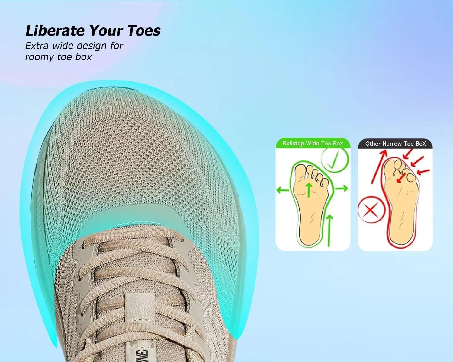Mens Wide Walking Shoes Soft Sole Non Slip Running Comfortable Tennis Breathable Athletic Gym Workout Sport Sneakers