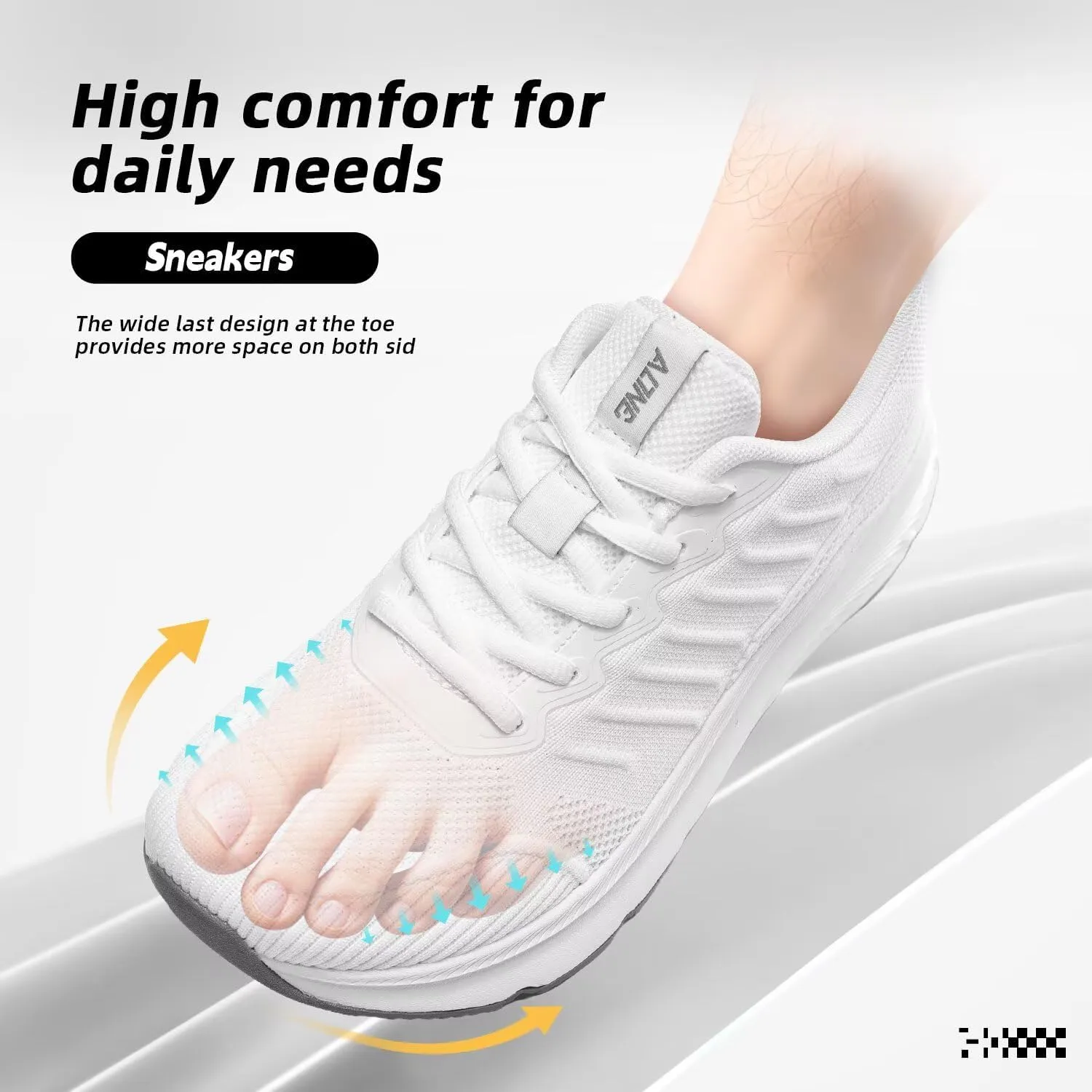 Mens Wide Walking Shoes Soft Sole Non Slip Running Comfortable Tennis Breathable Athletic Gym Workout Sport Sneakers