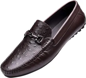 Mens's Loafers Genuine Leather Penny Loafers Slip on Casual Shoes Non Slip Lightweight Office Shoes