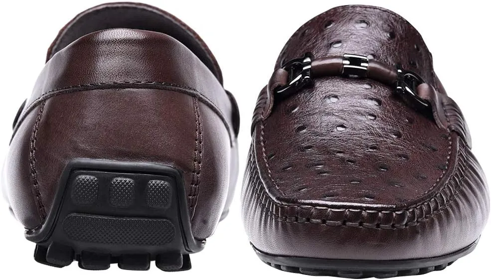 Mens's Loafers Genuine Leather Penny Loafers Slip on Casual Shoes Non Slip Lightweight Office Shoes