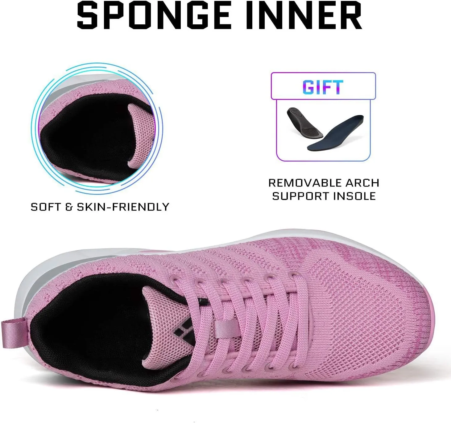 Mishansha Womens Sneakers Air Cushion Running Tennis Shoes Women Lightweight Arch Support Walking Shoes