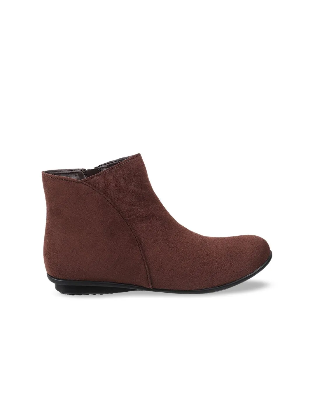 Mochi Women Brown Suede Flat Boots