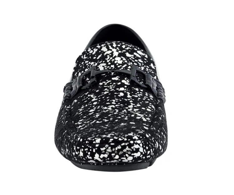 Monty Silver Glitter Driving Loafers