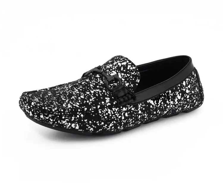 Monty Silver Glitter Driving Loafers