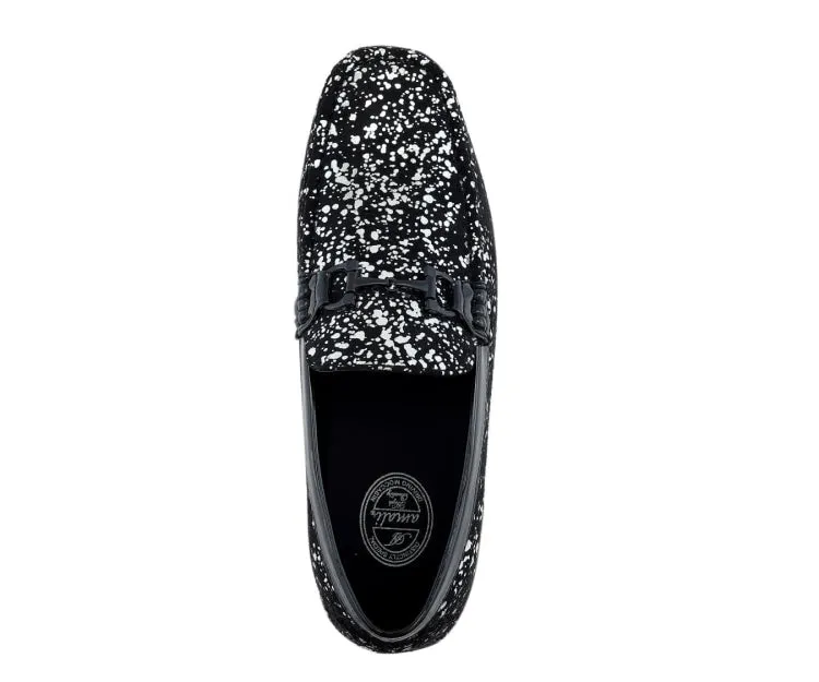 Monty Silver Glitter Driving Loafers