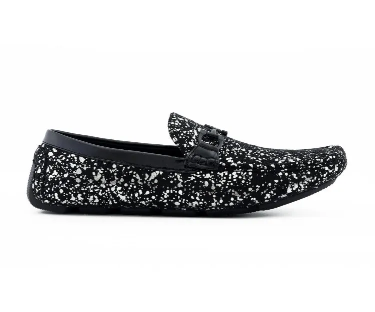 Monty Silver Glitter Driving Loafers