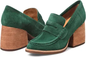 MOOMMO Women's Chunky Platform Loafers Pumps Round Closed Toe Slip On Penny Loafers Block High Heels Suede Oxford Shoes Formal Classic Thick Heel Dress Loafer Office Ladies Vintage Comfort 4-11 M US