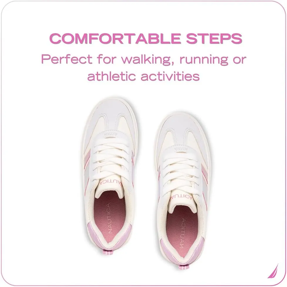 Nautica Boys Girls Casual Fashion Shoes – Comfortable Soccer Classic Walking Tennis Sneakers for Kids – Breathable, Lightweight & Flexible (Lace Up/Bungee) (Low-Top/High Top)