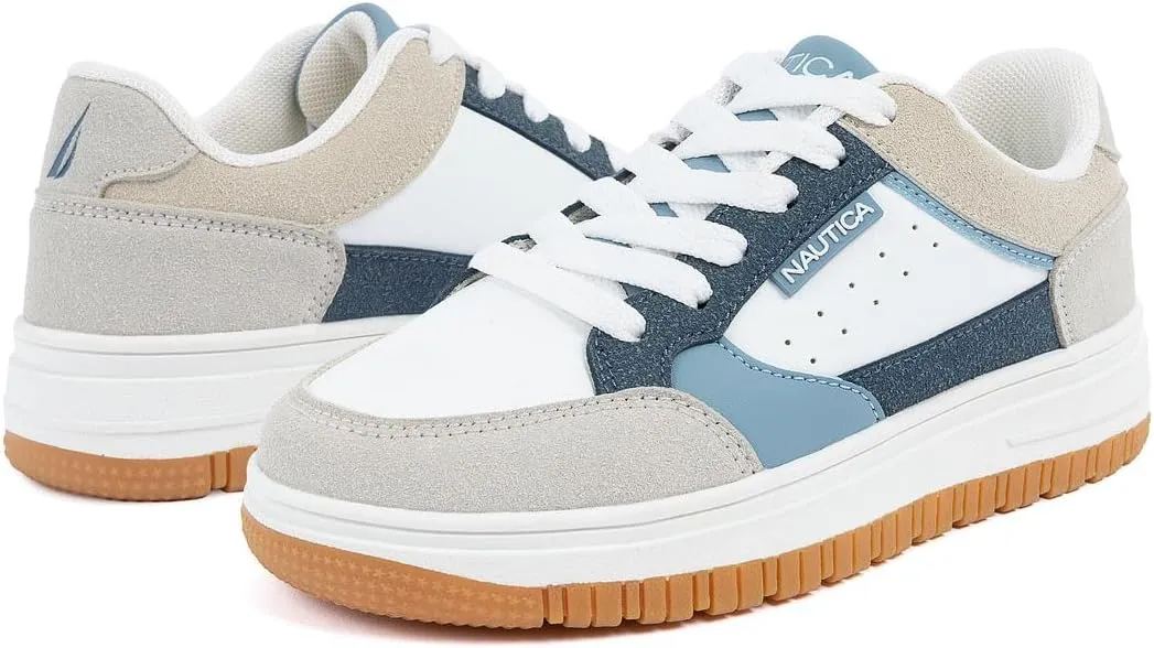 Nautica Boys Low-Top Sneakers, Basketball Tennis Shoes for Kids, Outdoor School Running Shoes - Sizes for Big Kid/Little Kid