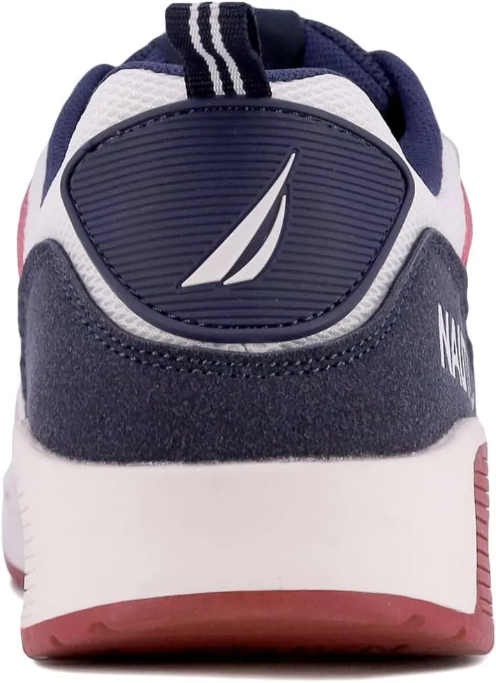 Nautica Men's Black Low-Top Fashion Sneakers – Lightweight Lace-Up Athletic Trainers for Walking, Basketball, and Everyday Style – Backshore