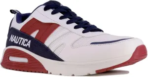 Nautica Men's Black Low-Top Fashion Sneakers – Lightweight Lace-Up Athletic Trainers for Walking, Basketball, and Everyday Style – Backshore