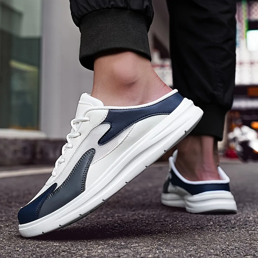 Navy Geometric Lightweight Sneakers