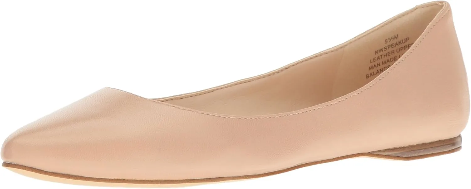 Nine West Women's Speakup Leather Pointed Toe Flat