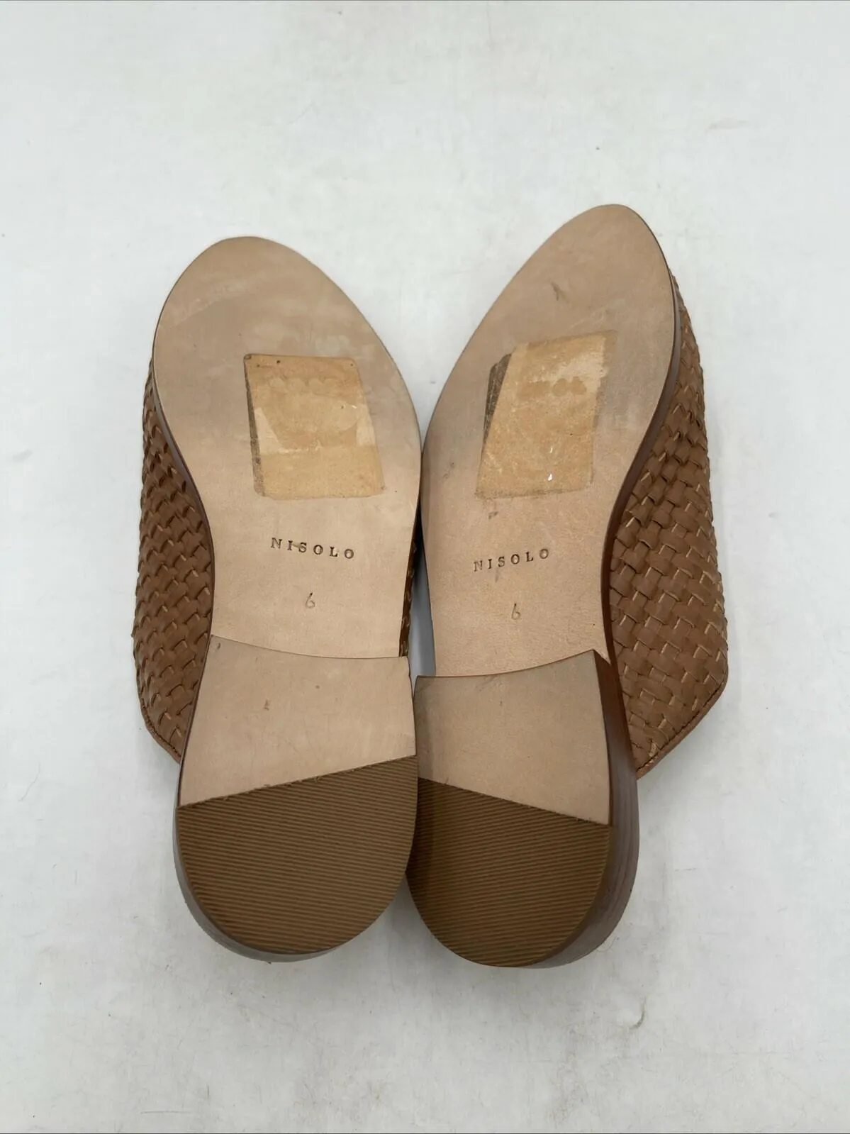 Nisolo Ama Woven Mule Sandals Brown Size 6 - Very Good