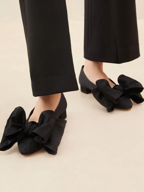 Noa Bow Flat - Black