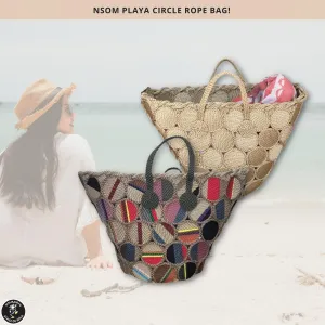 Nomadic State of Mind Playa Circle Handbag for Women | Woven Rope Purse | Handmade Shoulder Bag | Large Beach Tote | Durable