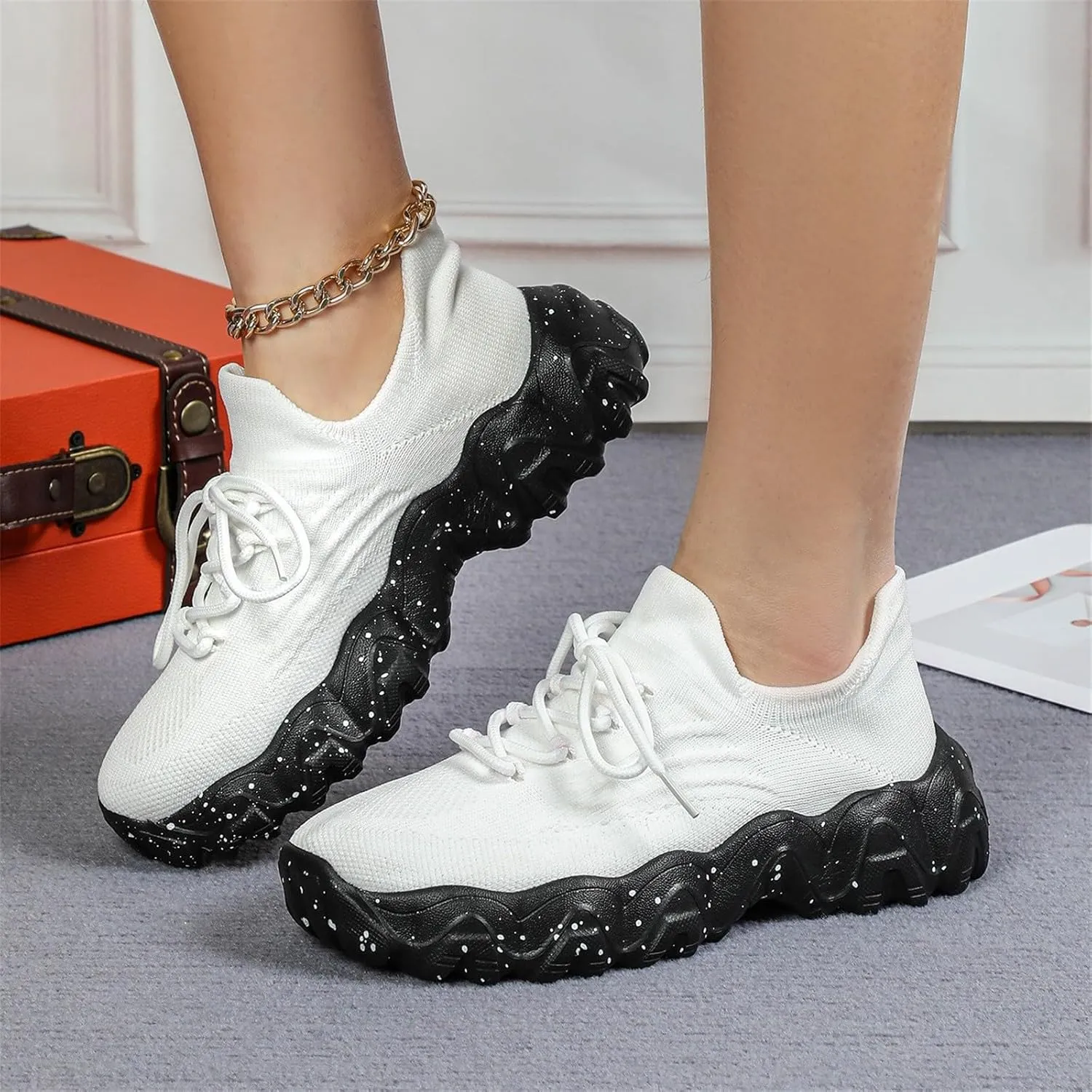 Nurse Babe Shoes,Ortho Comfort Shoes Women,Ortho Pro Classic Sneaker,Women's Mesh Orthopedic Running Walking Sneakers Lightweight Breathable Lace Up Tennis Sneakers