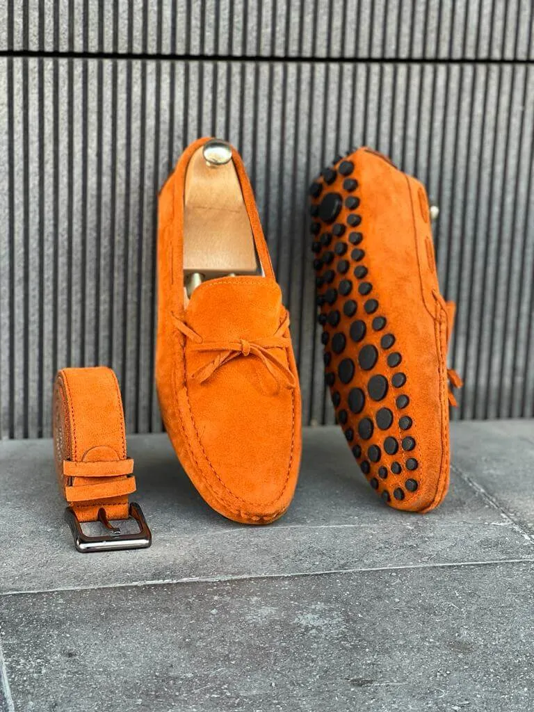 Oakmond Orange Driving Loafers