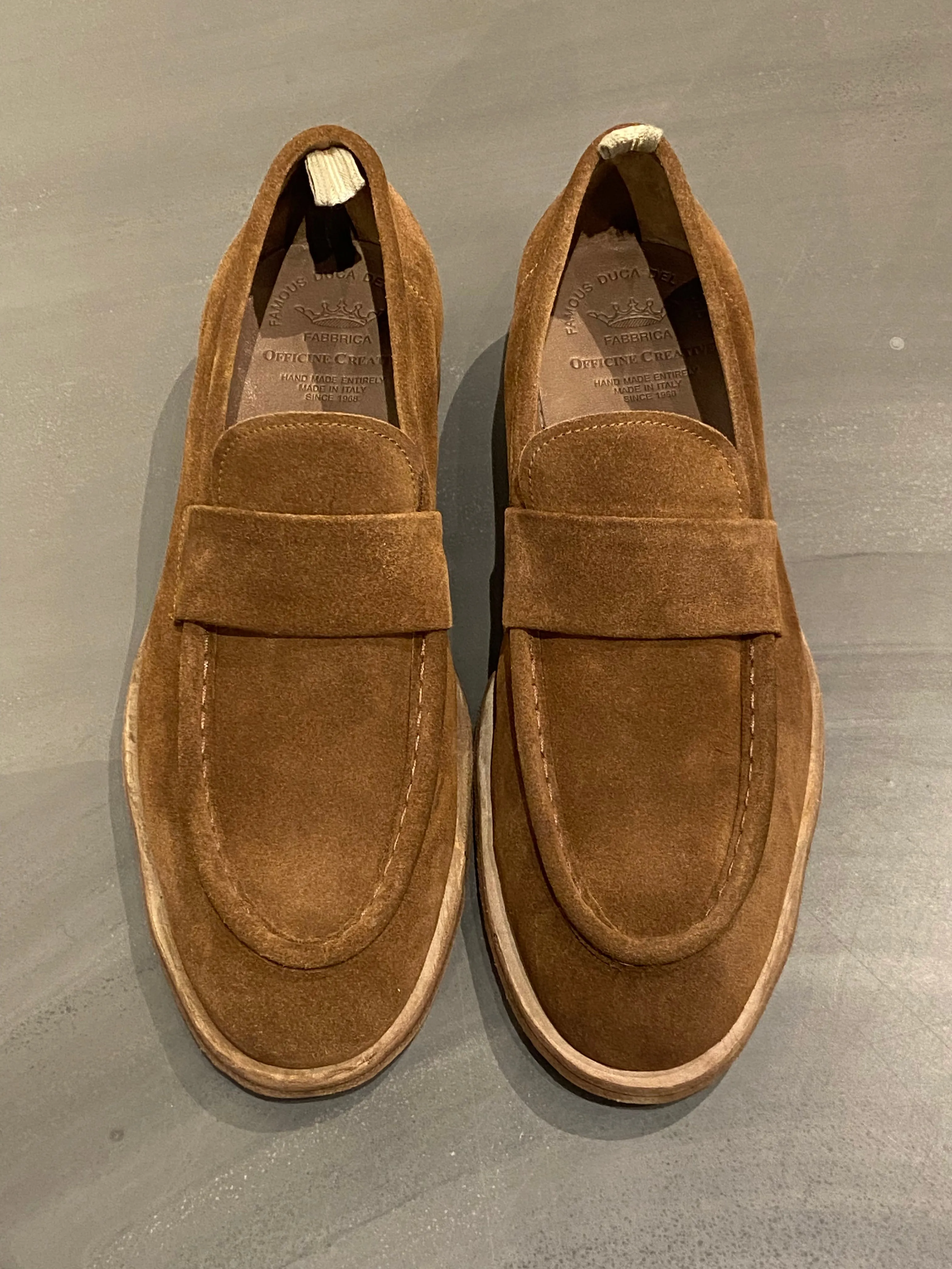 OFFICINE CREATIVE SOUND/001 LOAFER SUEDE CAMEL