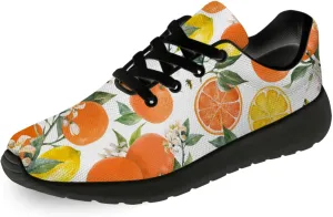 Orange Print Tennis Shoes Men Women Lightweight Running Shoes Walking Fashion Sneakers Gifts for Him Her