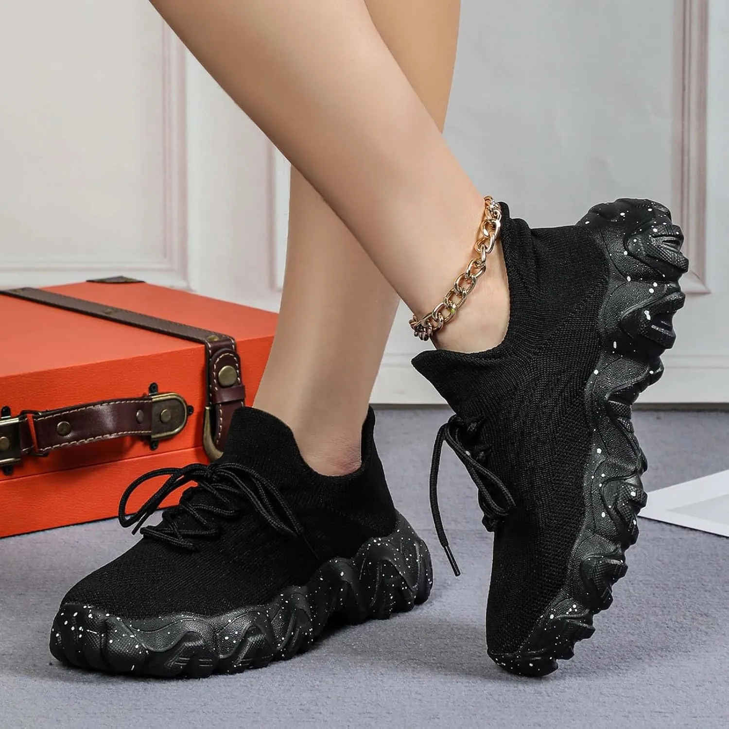 Ortho Pro Shoes for Women, Nurse Babe Shoes, Women's Mesh Orthopedic Classic Lace Up Sneakers Shoes