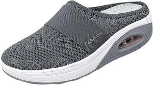 Orthopedic Shoes for Women Diabetic Slip-on Shoes Air Cushion Walking Shoe Mesh Knitted Slippers Sneakers with Arch Support