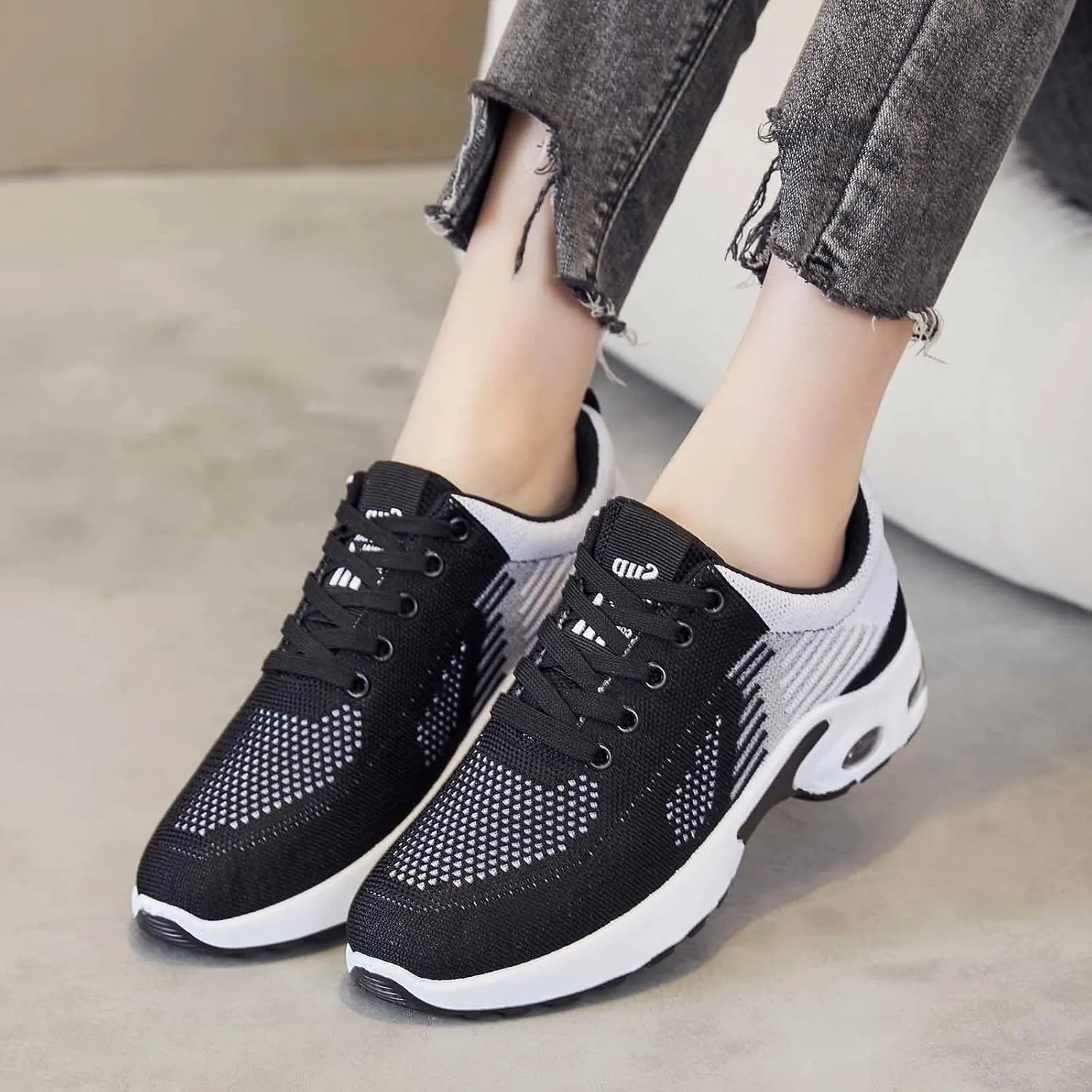 Orthopedic Tennis Shoes for Women, Air Cushion Comfort Wear Orthowear Shoes for Women with Arch Support, Women's Fashion Sneakers Breathable Sports Casual Walking Running Jogging Shoe