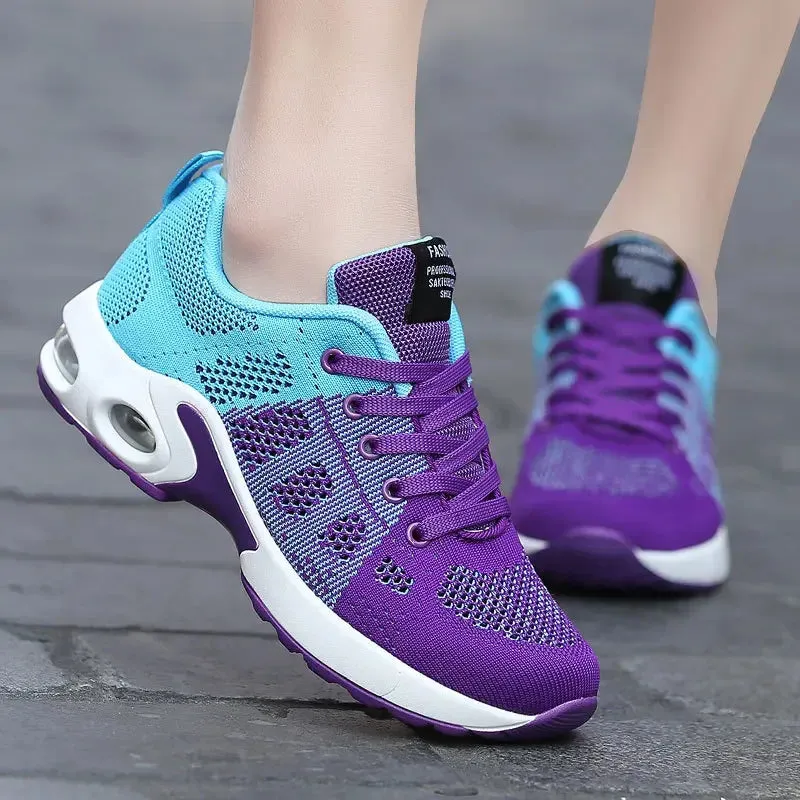 Outdoor Breathable Mesh Sneakers - Height Increasing Light Walking Shoes