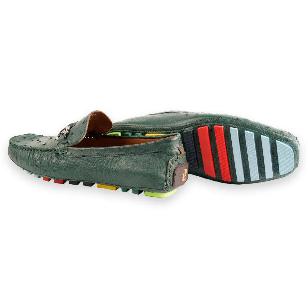 P01405 Palm beach Genuine Ostrich Driver- Green