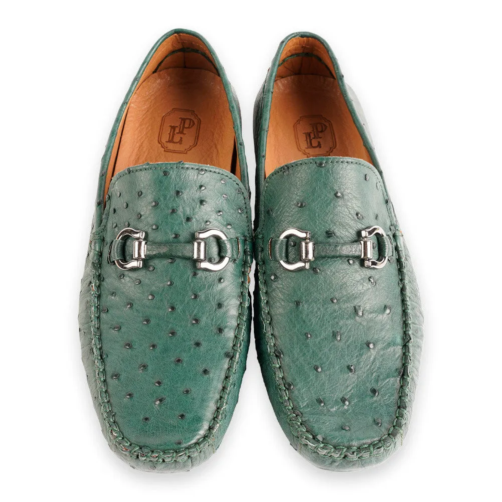 P01405 Palm beach Genuine Ostrich Driver- Green