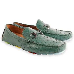 P01405 Palm beach Genuine Ostrich Driver- Green