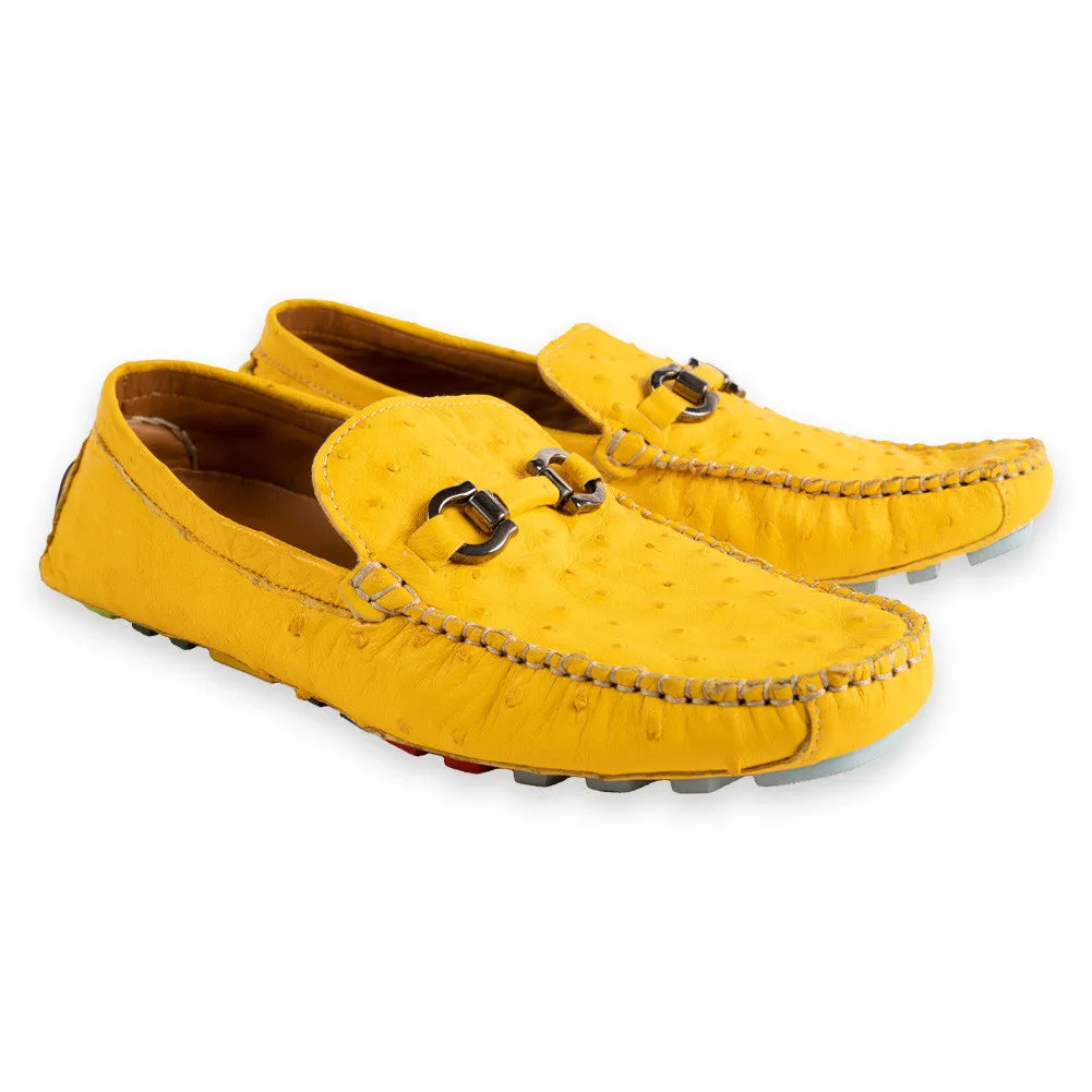 P014093 -Palm Beach Genuine Ostrich Driver-Yellow