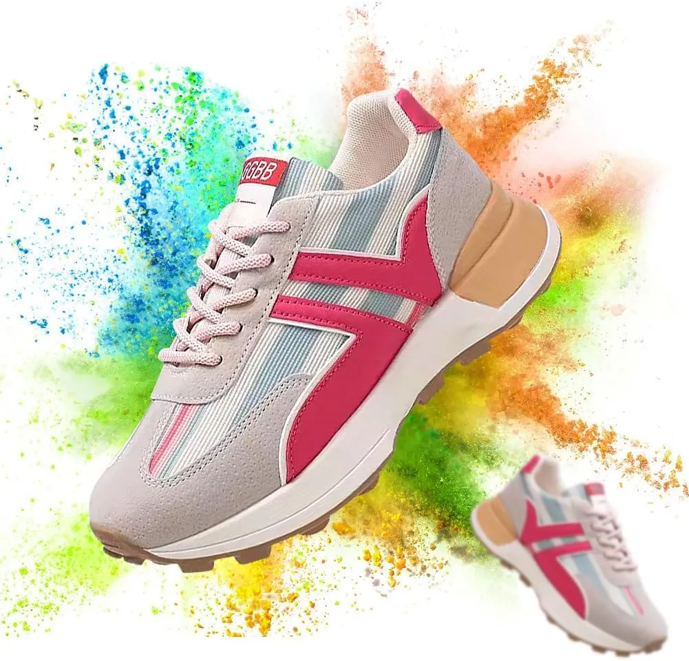 Padgene Sneakers for Women Casual Walking Shoes Comfortable Tennis Lace Up Non-Slip Running Shoes Womens Fashion Sneakers