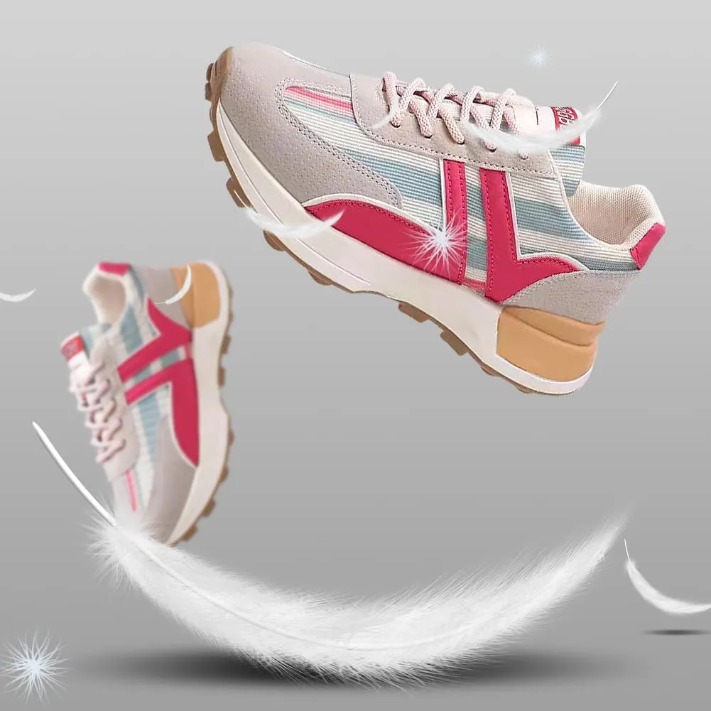 Padgene Sneakers for Women Casual Walking Shoes Comfortable Tennis Lace Up Non-Slip Running Shoes Womens Fashion Sneakers