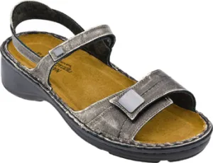 Papaya Metallic Leather Adjustable Backstrap Sandal Naot Womens Shoes