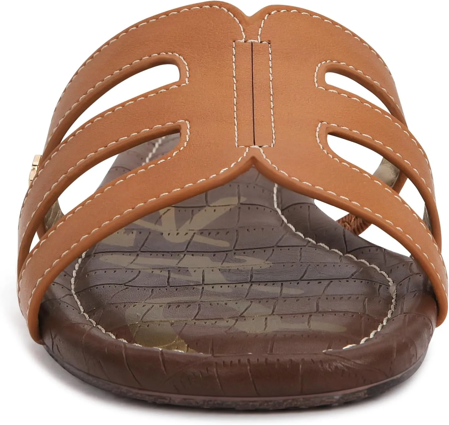 PARTY Women's Slide Sandals - Summer Open Toe H-Band Flat Sandal for Women, Slip On Casual Dressy Beach Ladies Sandal