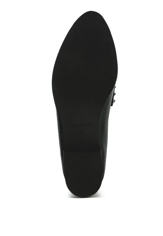 Penny Strap Metallic Loafers