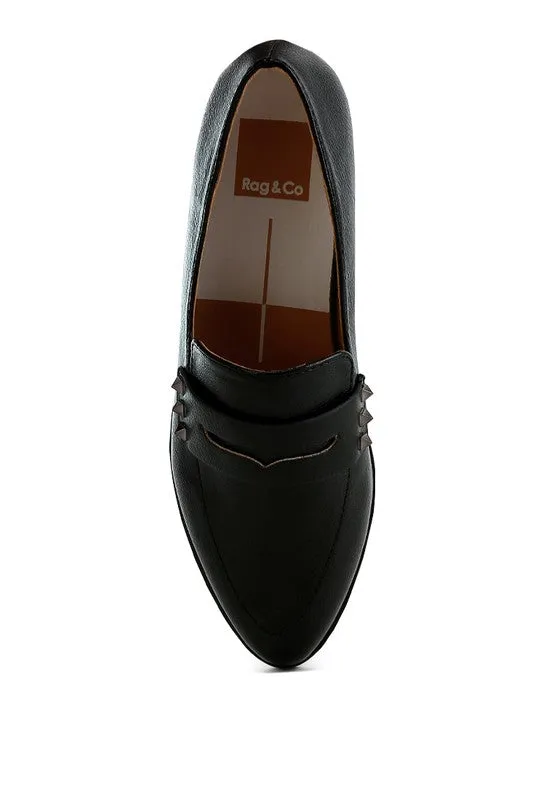 Penny Strap Metallic Loafers