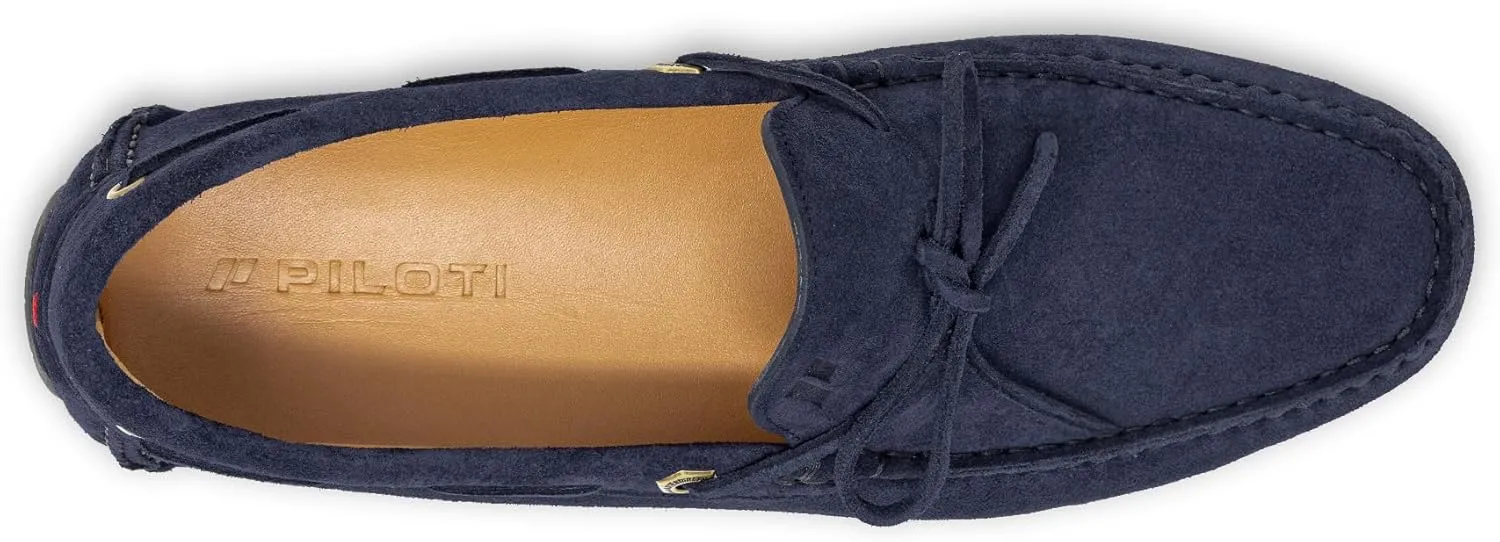 Piloti Mens Driving Shoes, Stylish Comfortable Atlas Italian Suede Soft Lightweight Footwear, Casual Classy Everyday Sneakers