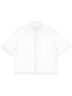 Pinstripe Pattern Short Sleeve Shirt