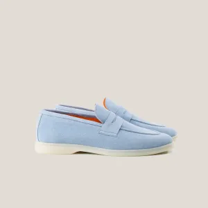 Portofino - Light Blue (Santorini) Suede - Penny Loafers