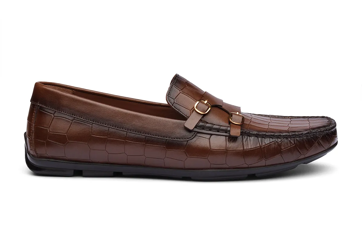 PRAGUE - CHESTNUT BROWN LEATHER SHOES