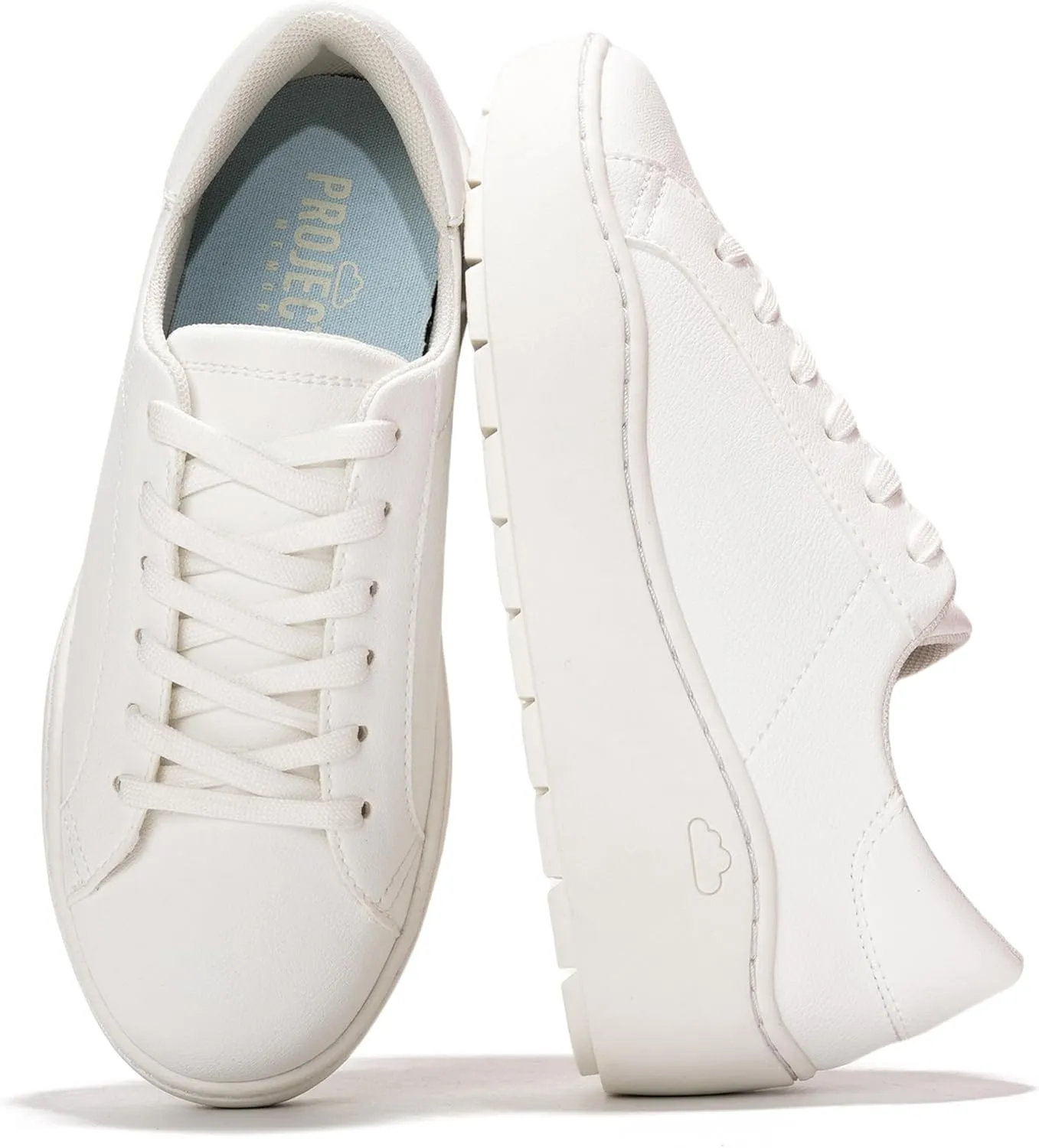 Project Cloud Platform Sneakers for Women – Lightweight Womens Sneakers with Memory Foam Insole – Non Slip Lace-Up Womens Shoes – Perfect Summer Shoes for Women 2025 (Bossy)